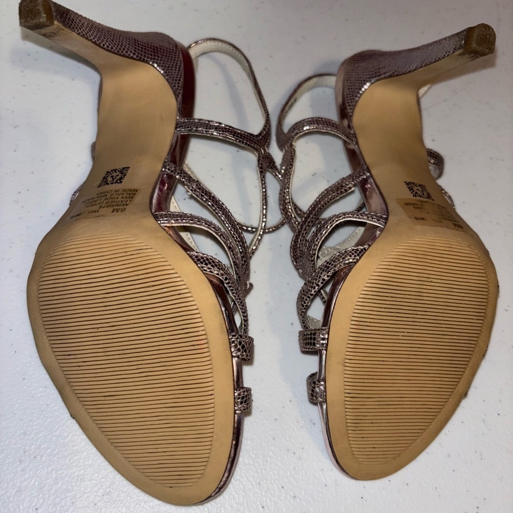 Anne Klein Women's Metallic Strappy Heels - Picture 6 of 9